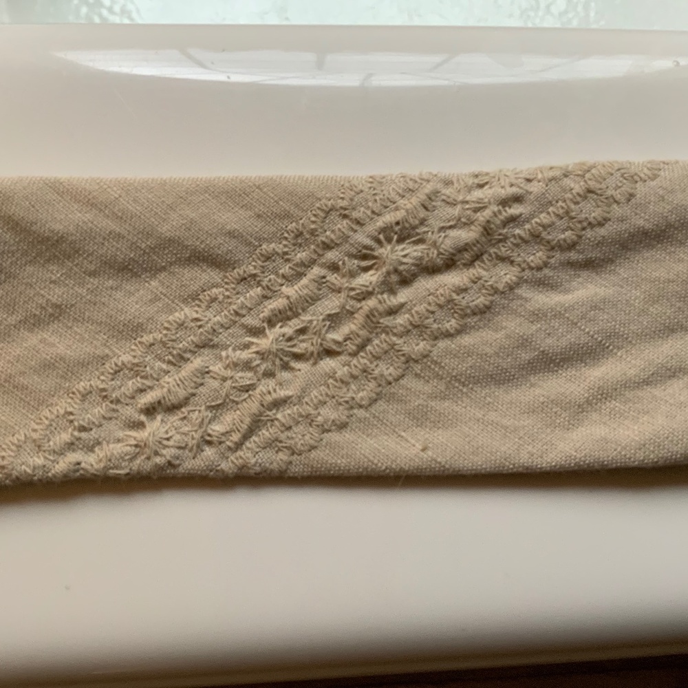 Fabric Chain or Cord Cover, Tan Cotton,  6.75' Two Available